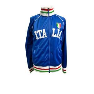 Italia Track Jacket Vintage-Style From Italy Royal Blue Retro Women's Small